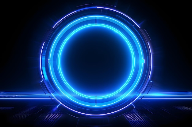 Abstract of glowing scifi futuristic circle in HUD headup cyber concept Background futuristic inno