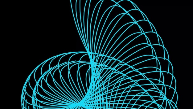 抽象的な光る波線波状の未来的な照らされた線技術科学 Web デザイン カバーの完璧な背景