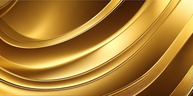 Abstract gold background with flowing curved lines