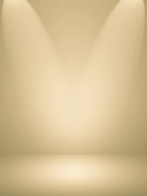 Photo abstract gold background with smooth gradient used for web design templates product studio room