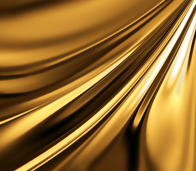 Abstract gold background with smooth lines