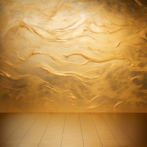 Abstract gold background with waves