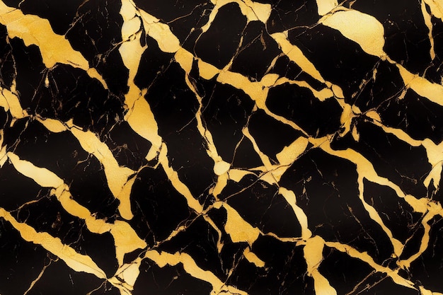 Abstract gold and black marble texture