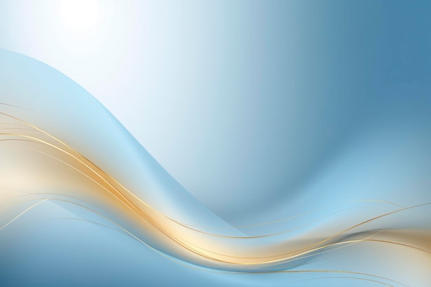 Abstract gold and blue wave background