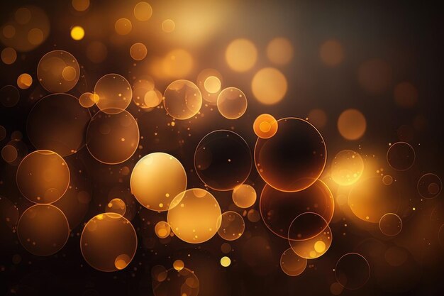 Abstract gold bokeh background Blured golden particles Christmas texture