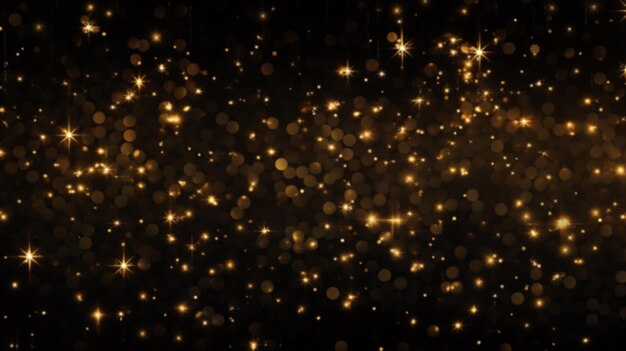 Abstract gold bokeh background Christmas and New Year backdrop