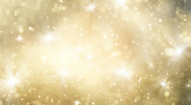 Abstract gold and bright glitter for new year background