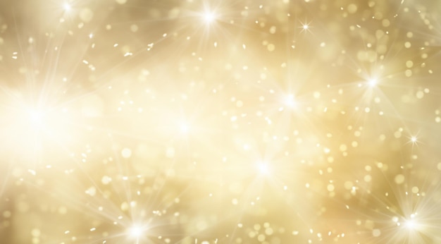 Photo abstract gold and bright glitter for new year background