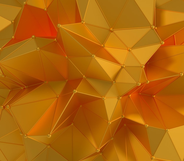 Abstract gold geometric futuristic background