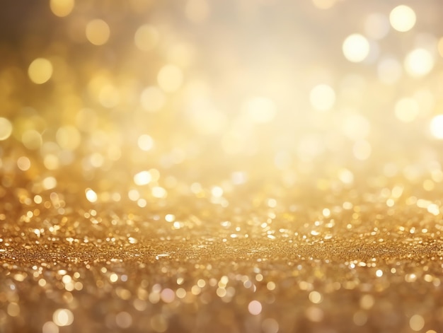 Abstract gold glitter texture blur background celebration and festive concept