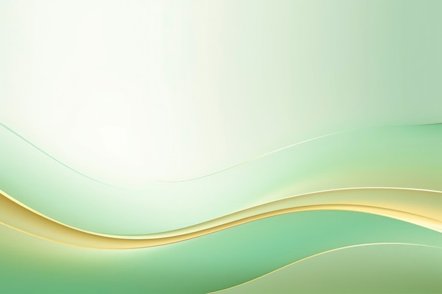 Abstract gold and light green wave background