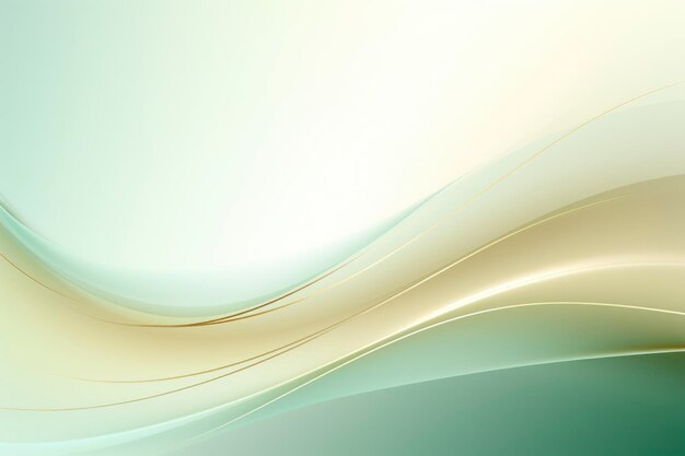 Abstract gold and light green wave background