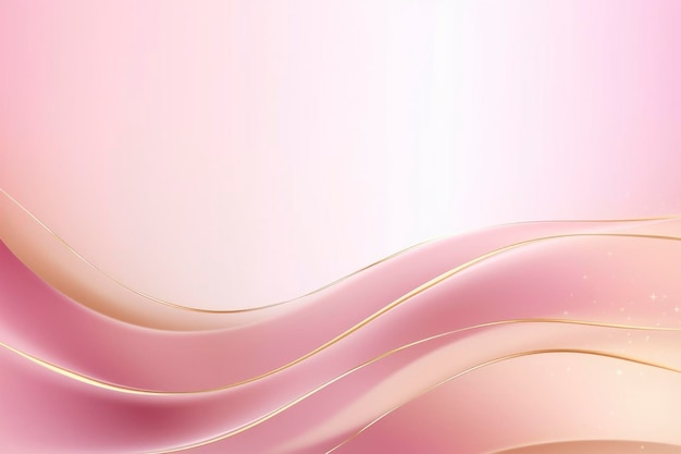 抽象的な金色と明るいピンクの波の背景