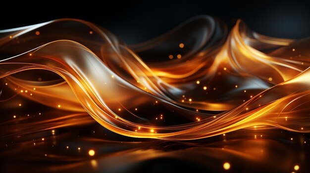 Abstract gold light threads background