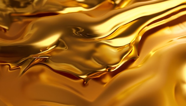 Abstract gold liquid background