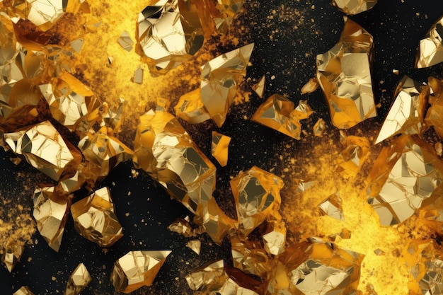 Abstract gold mineral backdrop