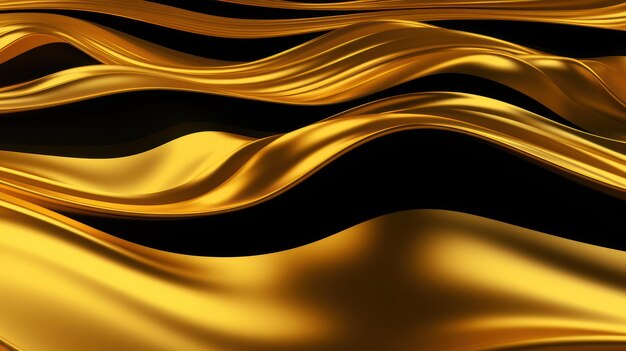 Abstract gold stripe waves