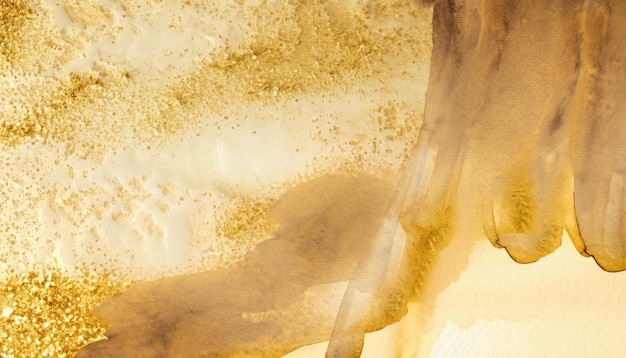 Photo abstract gold watercolor background