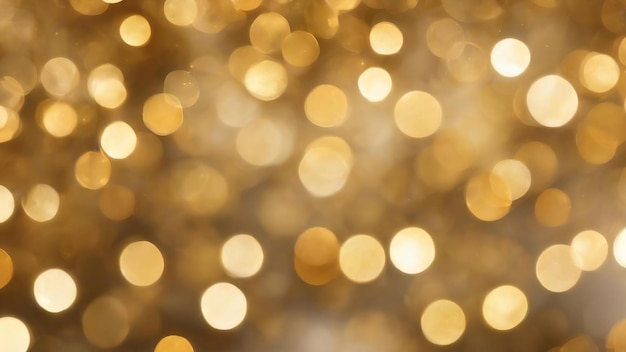 Abstract gold and white bokeh background
