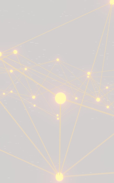 abstract gold white plexus background connection lines and dots for tech science background big data complex with compounds lines plexus big data visualization network or connection3d rendering
