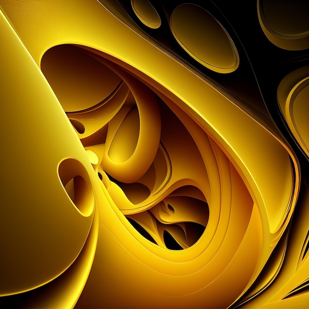 Abstract Golden Background Generative AI