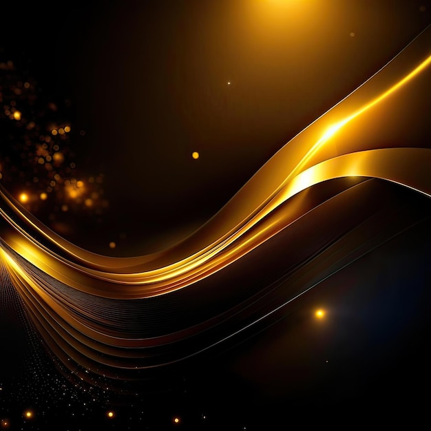 Abstract golden background with lines