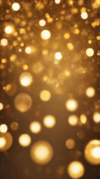 Abstract golden bokeh background bright good luck concept