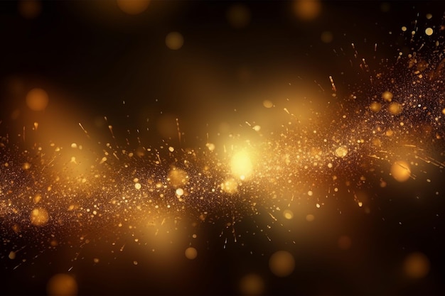 Abstract golden glittering wave background