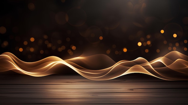 Photo abstract golden light background