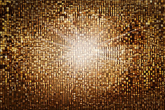 Photo abstract golden mosaic night style