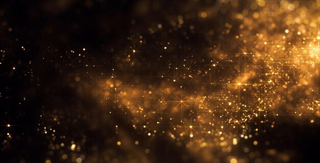 Photo abstract golden particles holiday christmas background