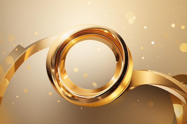 Abstract golden ring background