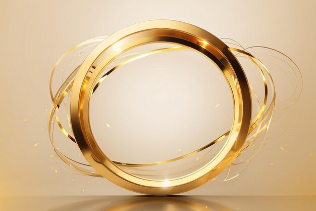 Abstract golden ring background