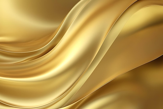 Photo abstract golden wave textured background