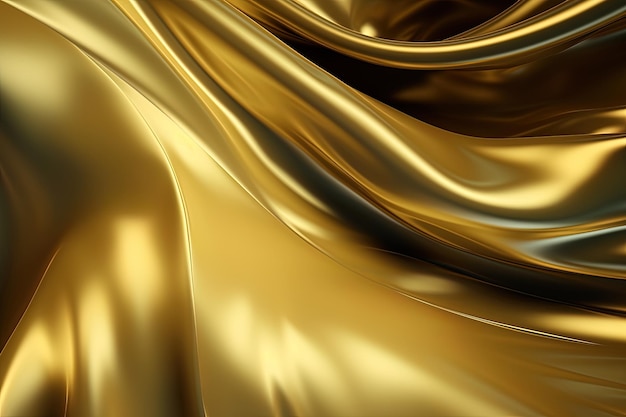 抽象的な黄金の波のテクスチャ背景