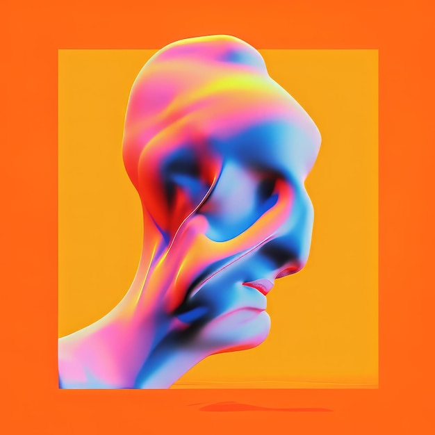 Abstract gradient art featuring a mesmerizing blend of colors and meshes