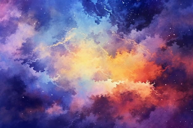 Abstract gradient art style a contemplative starry night sky AI generative