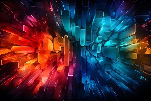 Abstract gradient background with bright neon colors