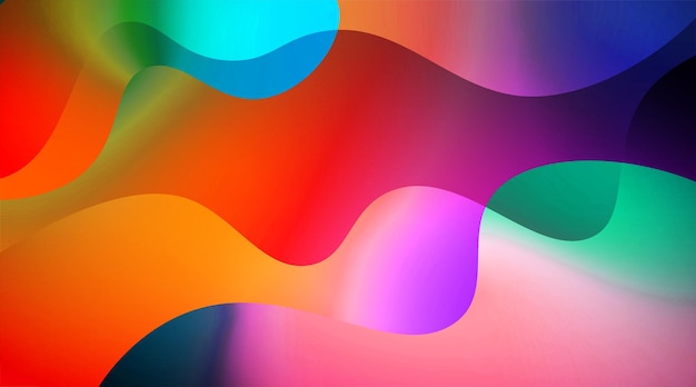 Abstract gradient background with waves shapes