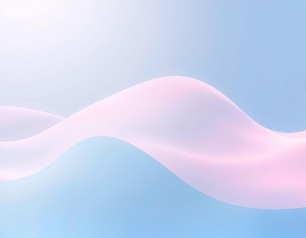 Abstract gradient background with wavy pink and blue shapes