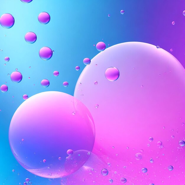 Abstract gradient blue background bubble and pink color with dynamic light