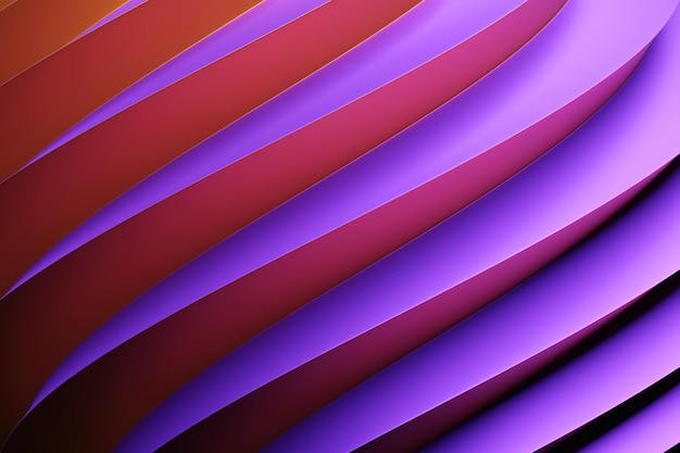 Abstract gradient and geometric stripes pattern Linear purple pattern 3D illustration