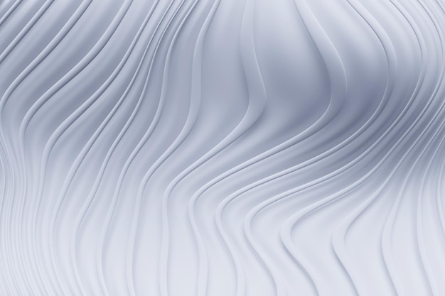 Абстрактный градиент и геометрические полосы Линейный белый рисунок 3D-иллюстрация