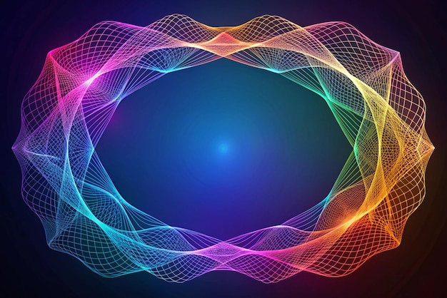 Abstract Gradient Multicolor Lines Network in abstract vorm achtergrond