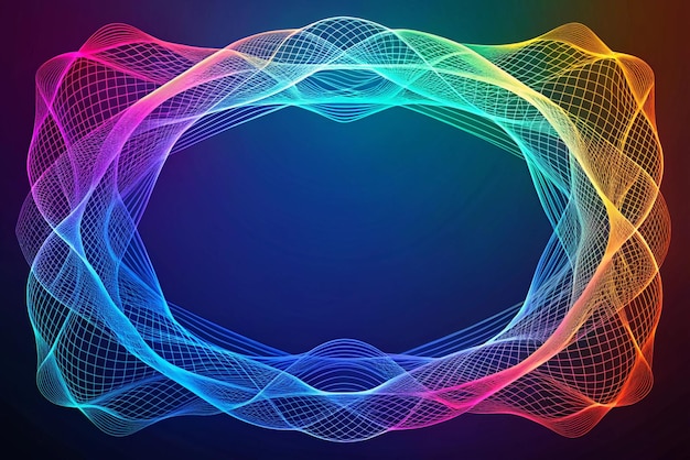 Abstract Gradient Multicolor Lines Network in abstract vorm achtergrond