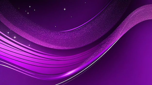 Абстрактный градиент фиолетовый розовый кривой волны полосы с блестками на градиент темно-фиолетовый