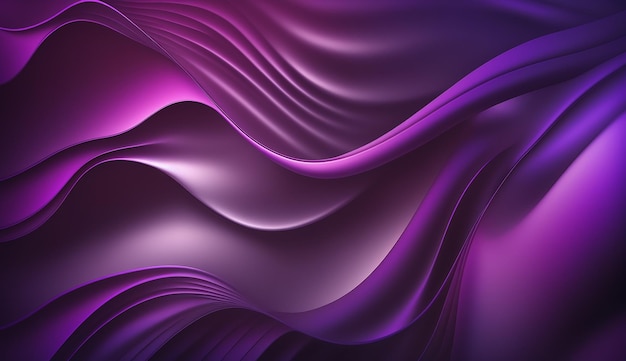 Abstract gradient purple silk waves background