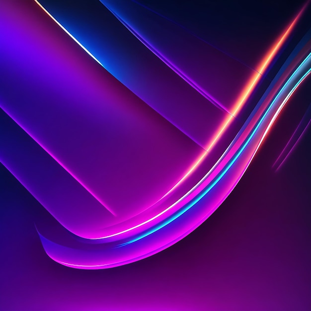 Abstract gradient shape with neon lights background