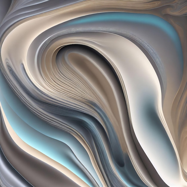 Абстрактное градиентное спиральное волнистое генеративное искусство от AI