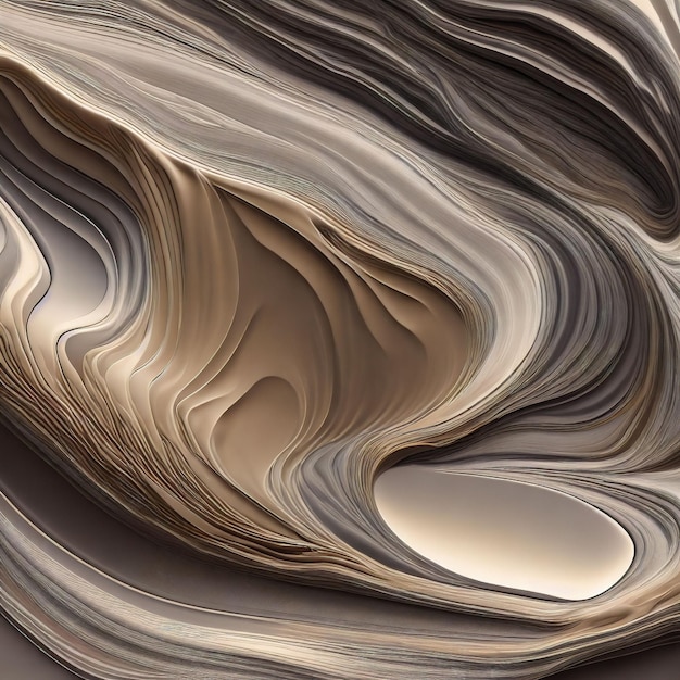 Abstract gradient spiral curvy wave generative art by AI